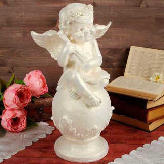 Сувенир Ангел на шаре со скрипкой, 49 см